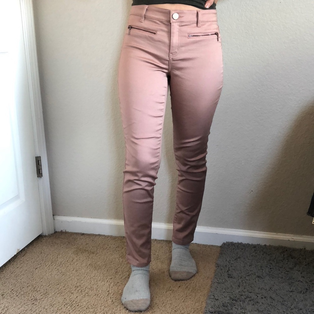 Blush/Pink Dress Pants Zipper Embellishments